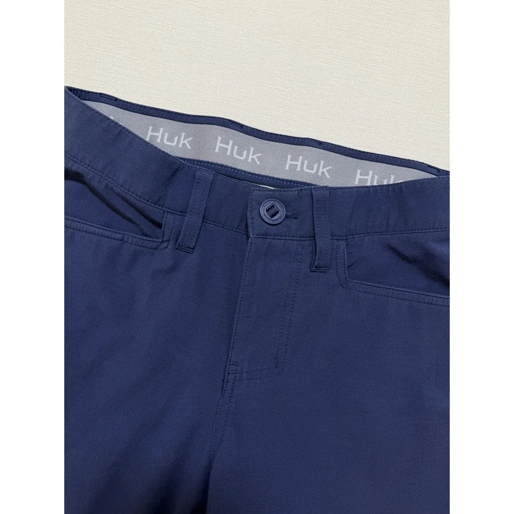 Huk Shorts Mens 28 Blue Kona Performance Stretch Fishing Outdoor 9